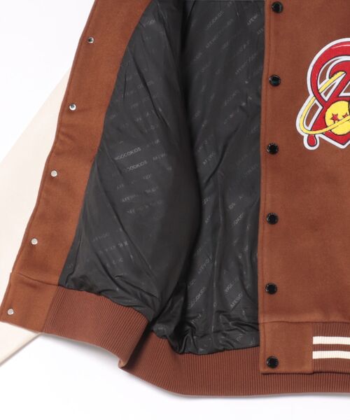 A FEW GOOD KIDS（ア フュー グッド キッズ）の「AFEWGOODKIDS/アフューグッドキッズ/AFGK ASAIN NIGHT KIDS BASEBALL（スタジャン・メンズ・ブラック/ブラウン・L）」の4枚目の写真