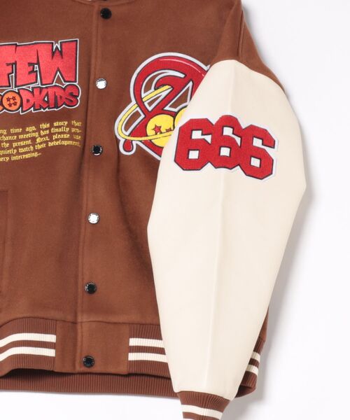 A FEW GOOD KIDS（ア フュー グッド キッズ）の「AFEWGOODKIDS/アフューグッドキッズ/AFGK ASAIN NIGHT KIDS BASEBALL（スタジャン・メンズ・ブラック/ブラウン・L）」の3枚目の写真