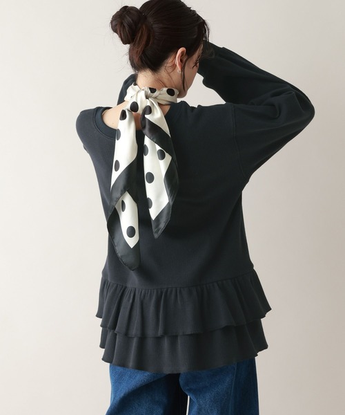 RAGEBLUE（レイジブルー）の「前後2WAY/ワッフルペプラムプルオーバー（スウェット・レディース・ピンク/ネイビー/グレー・FREE）」の16枚目の写真