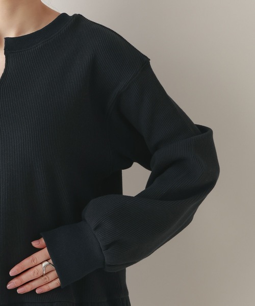 RAGEBLUE（レイジブルー）の「前後2WAY/ワッフルペプラムプルオーバー（スウェット・レディース・ピンク/ネイビー/グレー・FREE）」の4枚目の写真