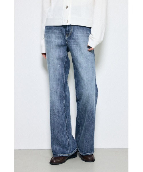 サイズ,身長別画像あり】AZUL DENIM センタープレスフレアデニム