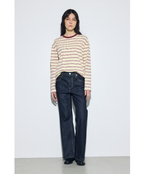 AZUL by moussy（アズールバイマウジー）の「【サイズ,身長別画像あり】AZUL DENIM センタープレスフレアデニム ショート丈（デニムパンツ・レディース・ブルー/ワンウォッシュ・24inch/25inch/26inch/27inch）」の18枚目の写真