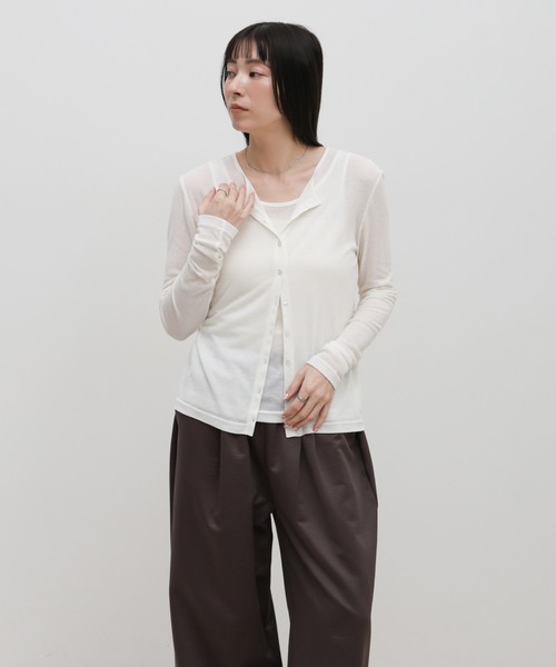select MOCA(セレクトモカ)の「ウエストギャザーリラックスワイドロングパンツ(その他パンツ・レディース・オフホワイト/チャコールグレー/ライトグレー・FREE)」の22枚目の写真