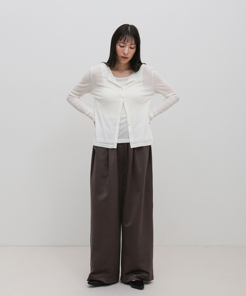 select MOCA(セレクトモカ)の「ウエストギャザーリラックスワイドロングパンツ(その他パンツ・レディース・オフホワイト/チャコールグレー/ライトグレー・FREE)」の20枚目の写真