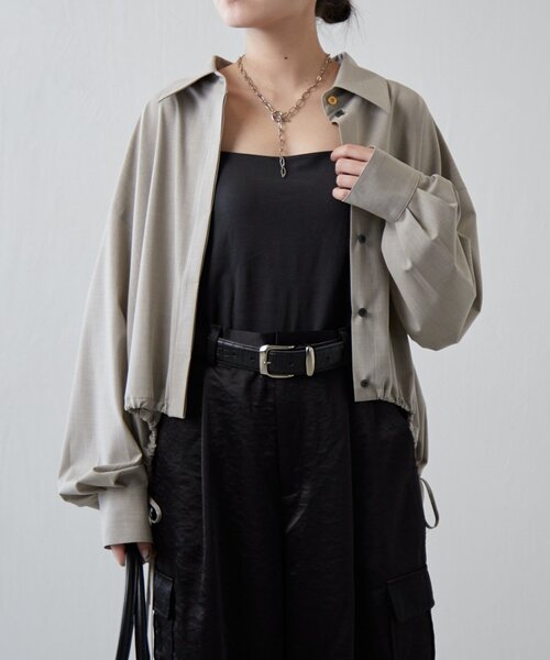 Lui's(ルイス)の「袖バルーンシャツ(シャツ/ブラウス・レディース・グレー/ベージュ/チャコールグレー・FREE)」の14枚目の写真