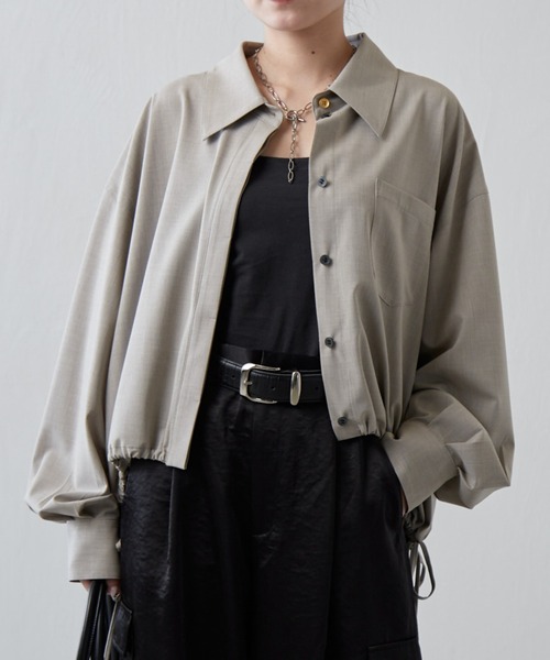 Lui's(ルイス)の「袖バルーンシャツ(シャツ/ブラウス・レディース・グレー/ベージュ/チャコールグレー・FREE)」の3枚目の写真