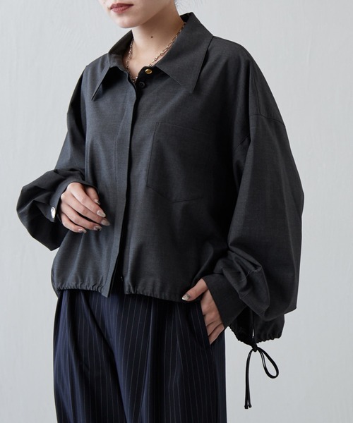 Lui's(ルイス)の「袖バルーンシャツ(シャツ/ブラウス・レディース・グレー/ベージュ/チャコールグレー・FREE)」の2枚目の写真