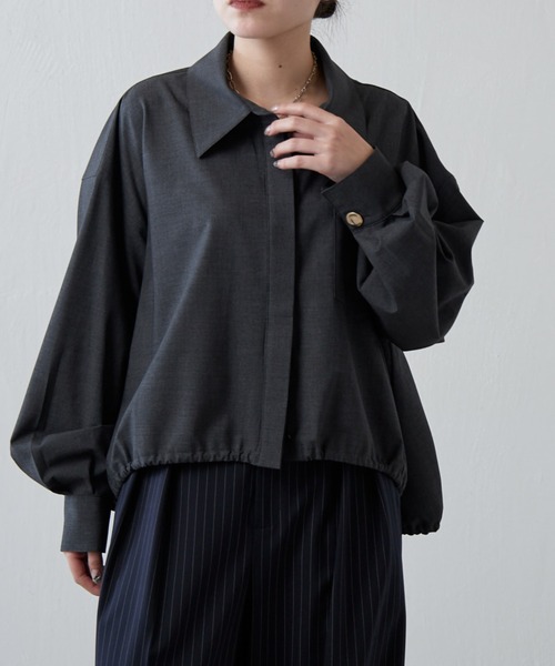 Lui's(ルイス)の「袖バルーンシャツ(シャツ/ブラウス・レディース・グレー/ベージュ/チャコールグレー・FREE)」の22枚目の写真