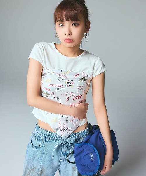 X-girl（エックスガール）の「LIGHTWEIGHT 2WAY MINI DAYPACK（バックパック/リュック・レディース・ライトグレー/ブラック/ブルー・ONE SIZE）」の5枚目の写真