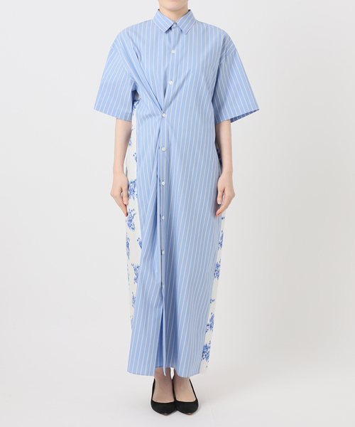 Spick & Span（スピックアンドスパン）の「《一部店舗+WEB限定》Glyph Stripe x Flower Print Shirt Dress（ワンピース・レディース・ホワイト・FREE）」の14枚目の写真