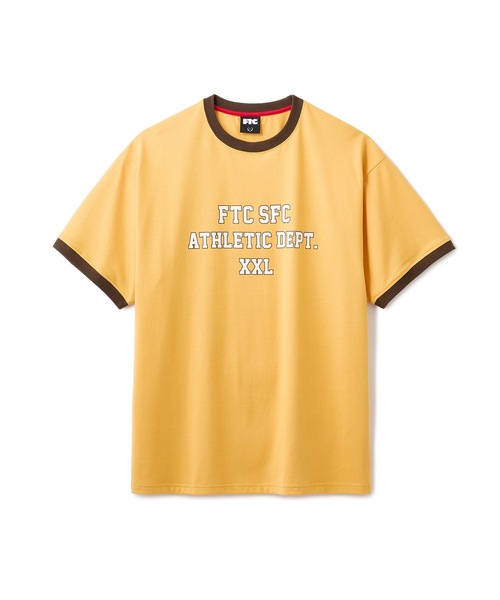 FTC（エフティーシー）の「ATHLETIC DEPT. RINGER TOP（Tシャツ/カットソー・メンズ・ブラック/ホワイト/ゴールド・LARGE/X-LARGE/MEDIUM）」の3枚目の写真