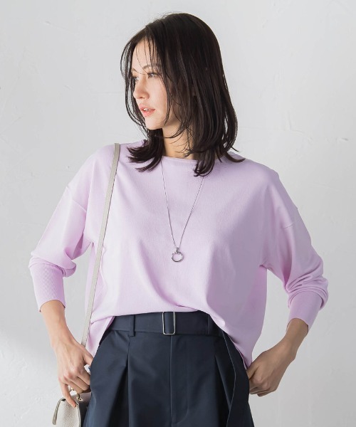 LAUTREAMONT(ロートレアモン)の「バックボタンデザインニット(ニット/セーター・レディース・グリーン/ピンク/オレンジ/ベージュ/ダークネイビー/ブルー・9号)」の1枚目の写真