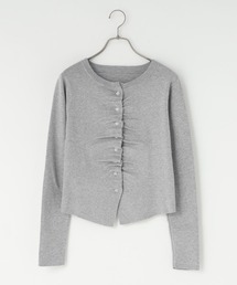 LOWRYS FARM | ギャザーボタンカーディガンＬＳ 661682(カーディガン/ボレロ)