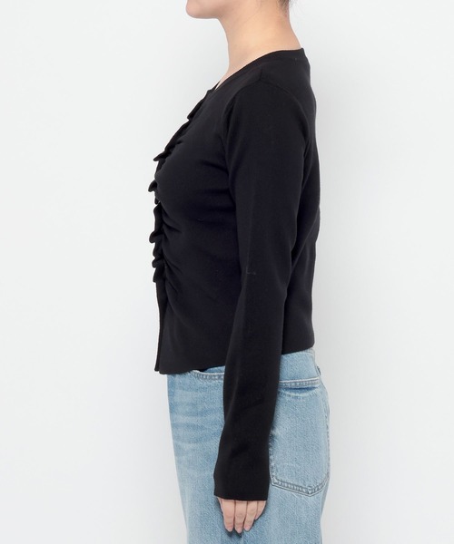 LOWRYS FARM（ローリーズファーム）の「ギャザーボタンカーディガンＬＳ 661682（カーディガン/ボレロ・レディース・イエロー/ブラック/アイボリー/グレー・FREE）」の20枚目の写真