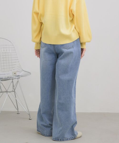 RETRO GIRL(レトロガール)の「【3サイズ展開】ワイドデニムPT(デニムパンツ・レディース・ケミカルウォッシュ/ライトブルー/ブラック・SMALL/LARGE/MEDIUM)」の17枚目の写真