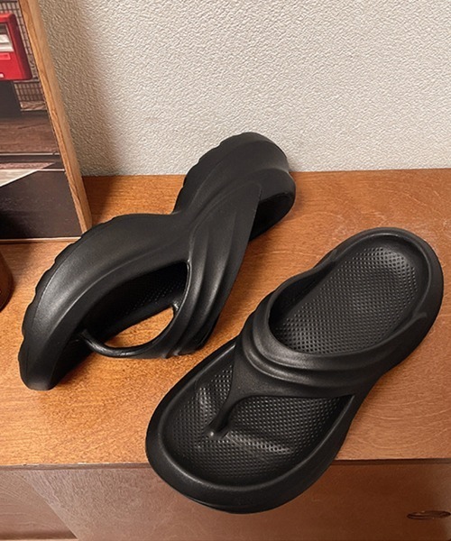 Miniministore(ミニミニストア)の「トングサンダル レディース 厚底サンダル(サンダル・レディース・グレイッシュベージュ/アイボリー/ブラック・L/M/S)」の17枚目の写真