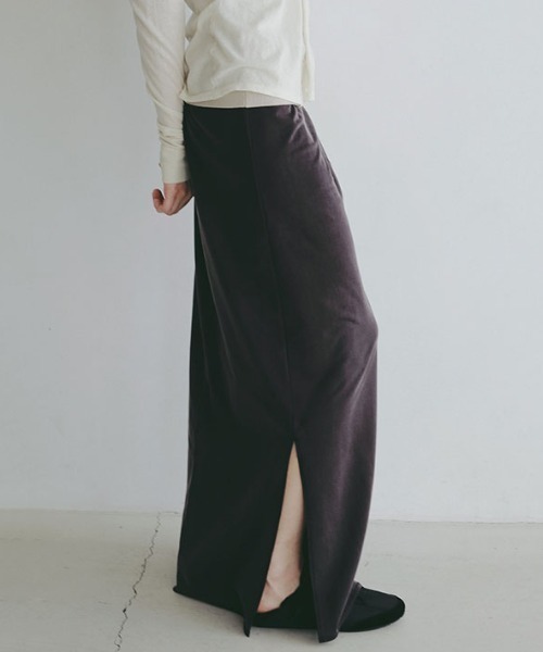 ETRE TOKYO(エトレトウキョウ)の「キュプラジャージロングスカート(スカート・レディース・ブラック/ホワイト/ブラウン・S/M)」の7枚目の写真