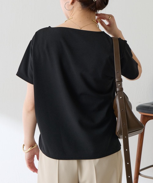 COLLAGE GALLARDAGALANTE(コラージュガリャルダガランテ)の「ドロストTブラウス/WEB限定(Tシャツ/カットソー・レディース・ホワイト/ブラック・FREE)」の14枚目の写真