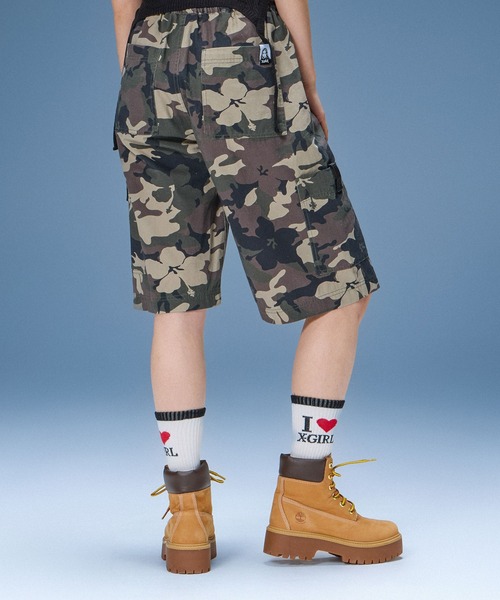 X-girl(エックスガール)の「I LOVE X-GIRL RIBBED SOCKS(ソックス/靴下・レディース・ブラック/ホワイト/ピンク・ONE SIZE)」の4枚目の写真