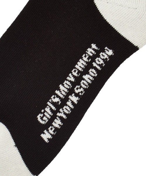 X-girl(エックスガール)の「I LOVE X-GIRL RIBBED SOCKS(ソックス/靴下・レディース・ブラック/ホワイト/ピンク・ONE SIZE)」の9枚目の写真