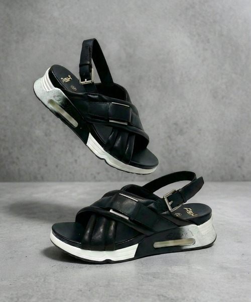 ASH（アッシュ）の「アッシュ【LOVER】クロスベルトサンダル エアーデザイン スポーツサンダル スポサン スニーカーサンダル 5.5cmヒール（サンダル・レディース・ブラック/ベージュ・35/40/39/38/37/36）」の5枚目の写真