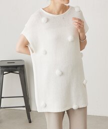 BEARDSLEY | ポンポンフレンチニットプルオーバー(ニット/セーター)