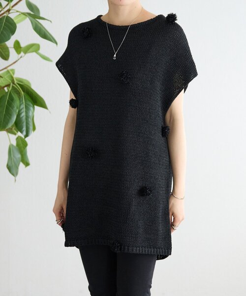 BEARDSLEY(ビアズリー)の「ポンポンフレンチニットプルオーバー(ニット/セーター・レディース・ホワイト/ブラック・FREE)」の15枚目の写真