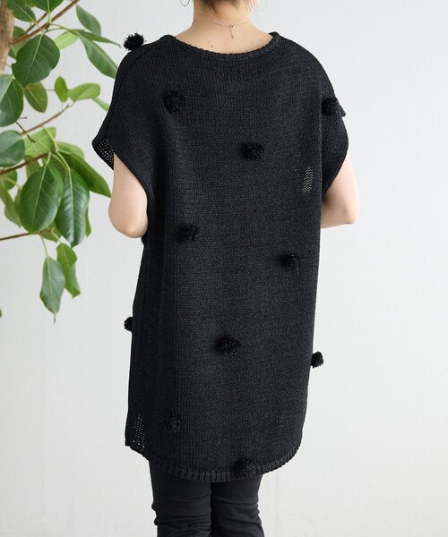 BEARDSLEY(ビアズリー)の「ポンポンフレンチニットプルオーバー(ニット/セーター・レディース・ホワイト/ブラック・FREE)」の17枚目の写真