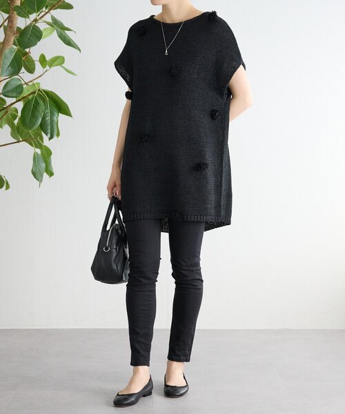 BEARDSLEY(ビアズリー)の「ポンポンフレンチニットプルオーバー(ニット/セーター・レディース・ホワイト/ブラック・FREE)」の18枚目の写真