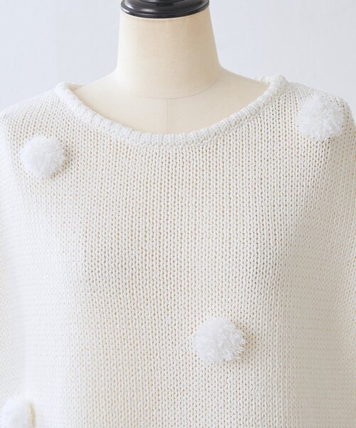 BEARDSLEY(ビアズリー)の「ポンポンフレンチニットプルオーバー(ニット/セーター・レディース・ホワイト/ブラック・FREE)」の22枚目の写真