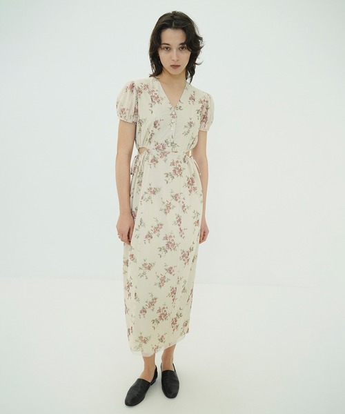 FLOWER PRINT FLARE ONEPIECE（ワンピース）｜CLANE（クラネ）の
