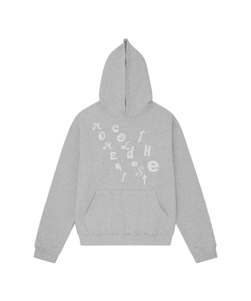 THECOLDESTMOMENT(ザコールデストモーメント)の「TCM diagonal hoodie (melange grey)(パーカー・レディース・その他・MEDIUM/LARGE)」の2枚目の写真