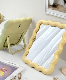 almo（アルモ）の「【Bls】【ZA】【Bling Leads】波型 パステル デスクミラー(BL)（ミラー）」