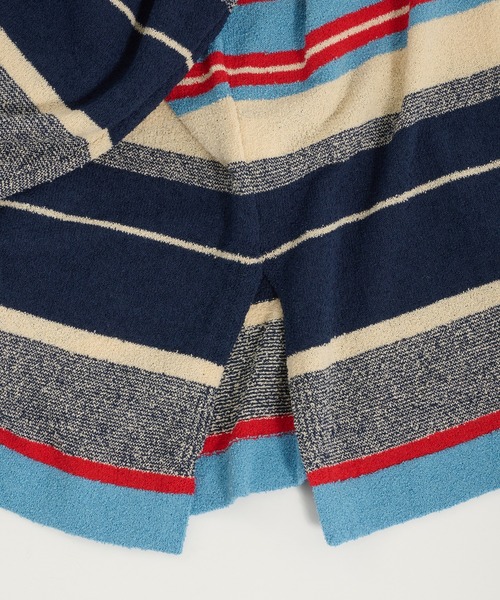 Perushu(ペルーシュ)の「PILE MULTI STRIPED POLO SHIRT/パイルマルチボーダーポロシャツ(ポロシャツ・レディース・ネイビー/ピンク系その他/アイボリー・FREE)」の18枚目の写真