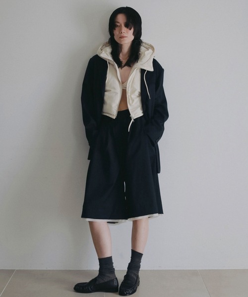 anuke(アンヌーク)の「Hooded Down Vest(その他アウター・レディース・ブラウン/アイボリー・FREE)」の8枚目の写真