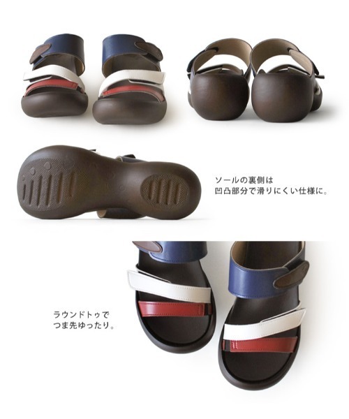 Regetta Canoe(リゲッタカヌー)の「RegettaCanoe エッグヒール トリコロール 3本ベルトサンダル CJEG5224a(サンダル・レディース・トリコロール・LL/L/M/S)」の5枚目の写真
