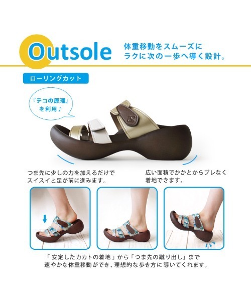Regetta Canoe(リゲッタカヌー)の「RegettaCanoe エッグヒール トリコロール 3本ベルトサンダル CJEG5224a(サンダル・レディース・トリコロール・LL/L/M/S)」の6枚目の写真