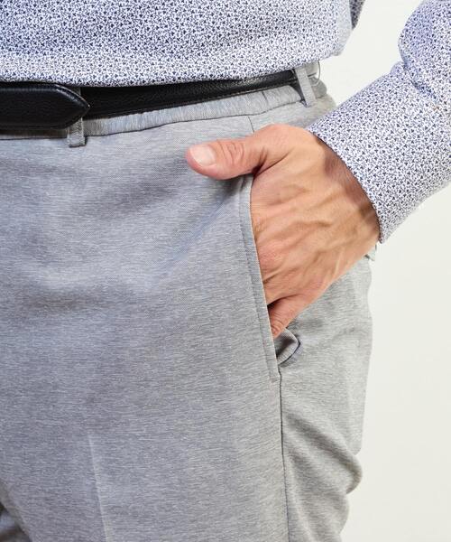 MEN'S MELROSE(メンズメルローズ)の「カラミストレッチコンフォートパンツ(セットアップ可)(スラックス・メンズ・ネイビー/ライトグレー・2/3/4/5)」の8枚目の写真