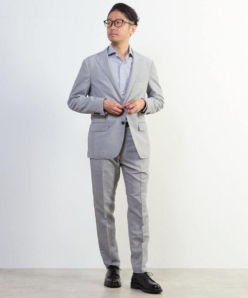 MEN'S MELROSE(メンズメルローズ)の「カラミストレッチコンフォートパンツ(セットアップ可)(スラックス・メンズ・ネイビー/ライトグレー・2/3/4/5)」の17枚目の写真