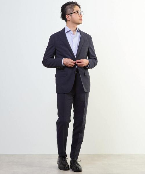 MEN'S MELROSE(メンズメルローズ)の「カラミストレッチコンフォートパンツ(セットアップ可)(スラックス・メンズ・ネイビー/ライトグレー・2/3/4/5)」の21枚目の写真