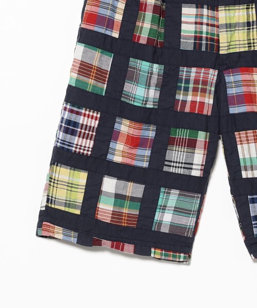 BEAMS PLUS（ビームスプラス）の「2 Pleats Shorts Window Patchwork Madras（その他パンツ・メンズ・ネイビー・X-LARGE/LARGE/SMALL）」の11枚目の写真