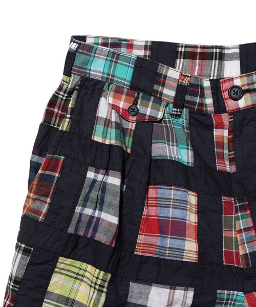 BEAMS PLUS（ビームスプラス）の「2 Pleats Shorts Window Patchwork Madras（その他パンツ・メンズ・ネイビー・X-LARGE/LARGE/SMALL/MEDIUM）」の16枚目の写真