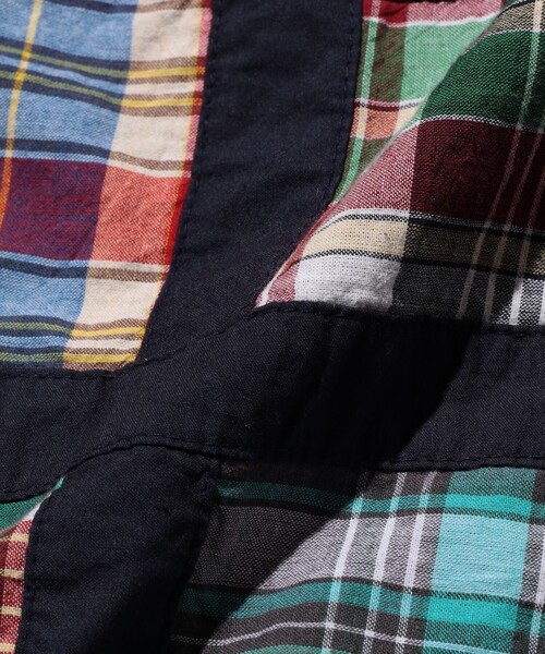 BEAMS PLUS（ビームスプラス）の「2 Pleats Shorts Window Patchwork Madras（その他パンツ・メンズ・ネイビー・X-LARGE/LARGE/SMALL/MEDIUM）」の18枚目の写真