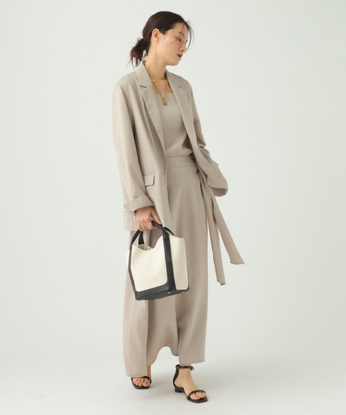 Elura(エルーラ)の「麻調ツイルジャケット/656580(テーラードジャケット・レディース・グレー/ベージュ・MEDIUM/SMALL)」の16枚目の写真