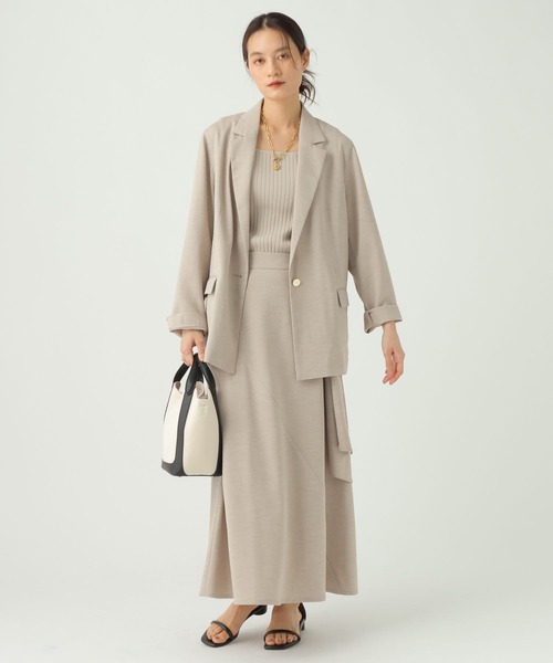 Elura(エルーラ)の「麻調ツイルジャケット/656580(テーラードジャケット・レディース・グレー/ベージュ・MEDIUM/SMALL)」の17枚目の写真