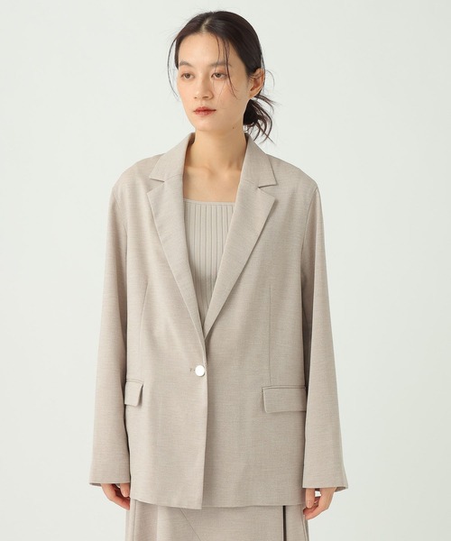 Elura(エルーラ)の「麻調ツイルジャケット/656580(テーラードジャケット・レディース・グレー/ベージュ・MEDIUM/SMALL)」の20枚目の写真
