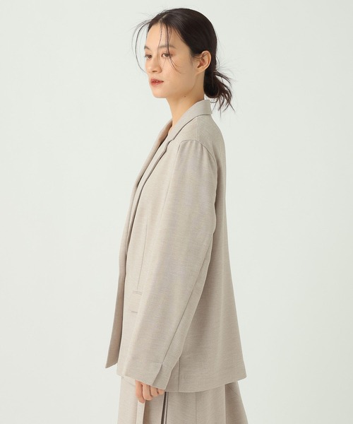 Elura(エルーラ)の「麻調ツイルジャケット/656580(テーラードジャケット・レディース・グレー/ベージュ・MEDIUM/SMALL)」の21枚目の写真