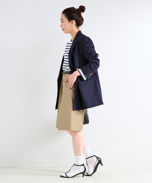 B.C STOCK（ベーセーストック）の「ウォッシャブル  / ハーフパンツ（チノパンツ・レディース・ベージュ/ブラック・FREE）」の10枚目の写真