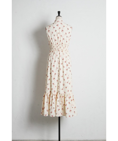 tocco closet(トッコ クローゼット)の「【ZOZO限定】チークフラワーパターンボウタイノースリーブワンピース(ワンピース・レディース・ピンク/ラベンダー/アイボリー・M)」の13枚目の写真