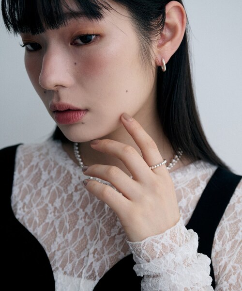 COCOSHNIK ONKITSCH（ココシュニックオンキッチュ）の「シルバー ボールラインリング（リング・レディース・シルバー・14/12/10）」の6枚目の写真